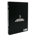 A 3/4 view of the Blu-Ray DVD packaging, specifically the front of the cardboard sleeve. On the front is the Juventus logo and the title of the movie "Black and White Stripes The Juventus Story".