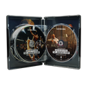 The inside of a 4 disc steelbook movie packaging. Image shows 2 of the Blu-ray Discs: the special features disc and the director's cut disc.