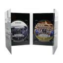shows a partially opened 4 fold Blu-ray Disc package. Shows 2 Blu-ray Disc inside - one titled Feature Film, The other titled Italian Version. 